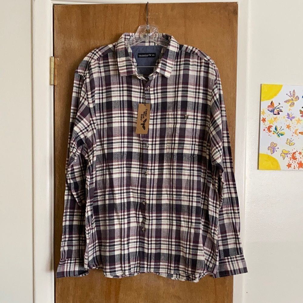Cedar Wood State L/S Flannel Buttondown